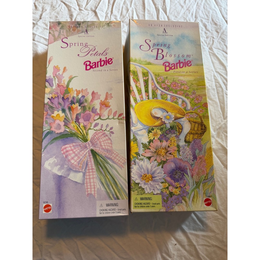 Vintage 1995 1996 Avon Spring Barbie Doll Set Spring Blossom Spring Petals